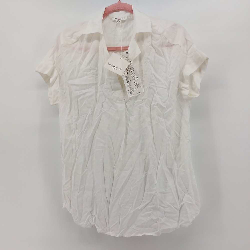 Beach Lunch Lounge White Tunic Top sustainable collection Size Small